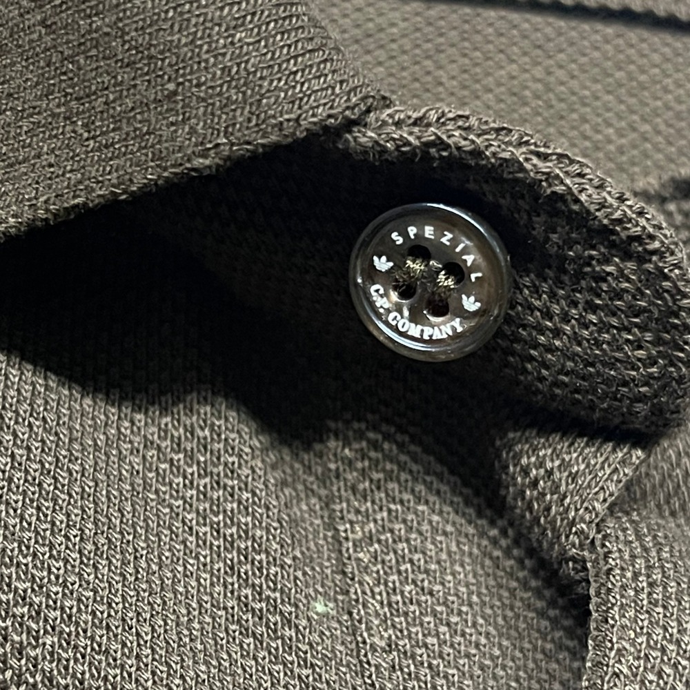 Adidas Spezial x CP Company Polo Shirt Men XL Dust Cargo Brown Retro Long Sleeve - Picture 7 of 15